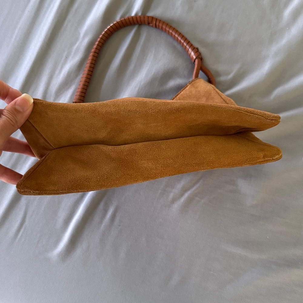 LIKE NEW STAUD Valerie Shoulder Bag, Tan Suede - Picture 5 of 8